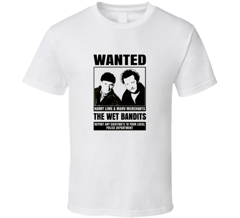 Home Alone The Wet Bandits Wanted Poster T-Shirt